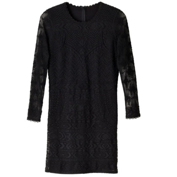 ISABEL MARANT X H&M BLACK LACE EMBROIDERED DRESS 6 - Picture 2 of 6